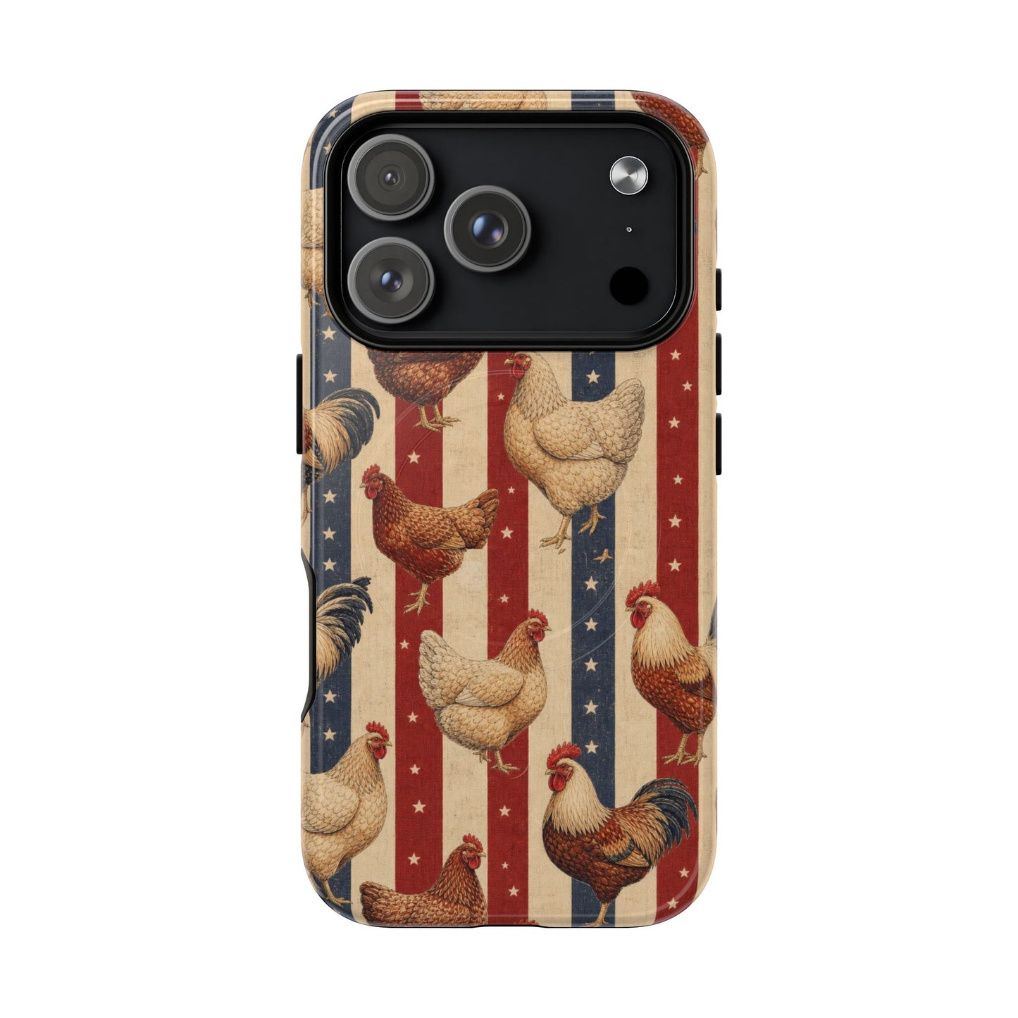 Chickens and Stripes Magnetic Case