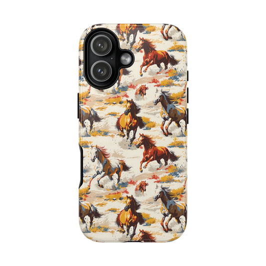 Painted Horses White Tough Phone Case