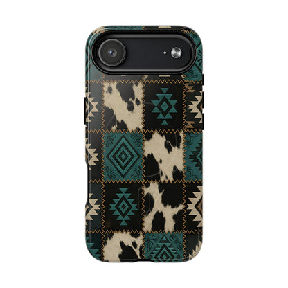 Turquiose Aztec Patchwork Magnetic Case