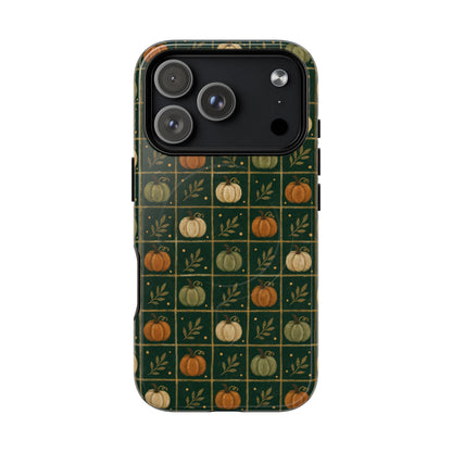 Green Pumpkin Check Magnetic Case