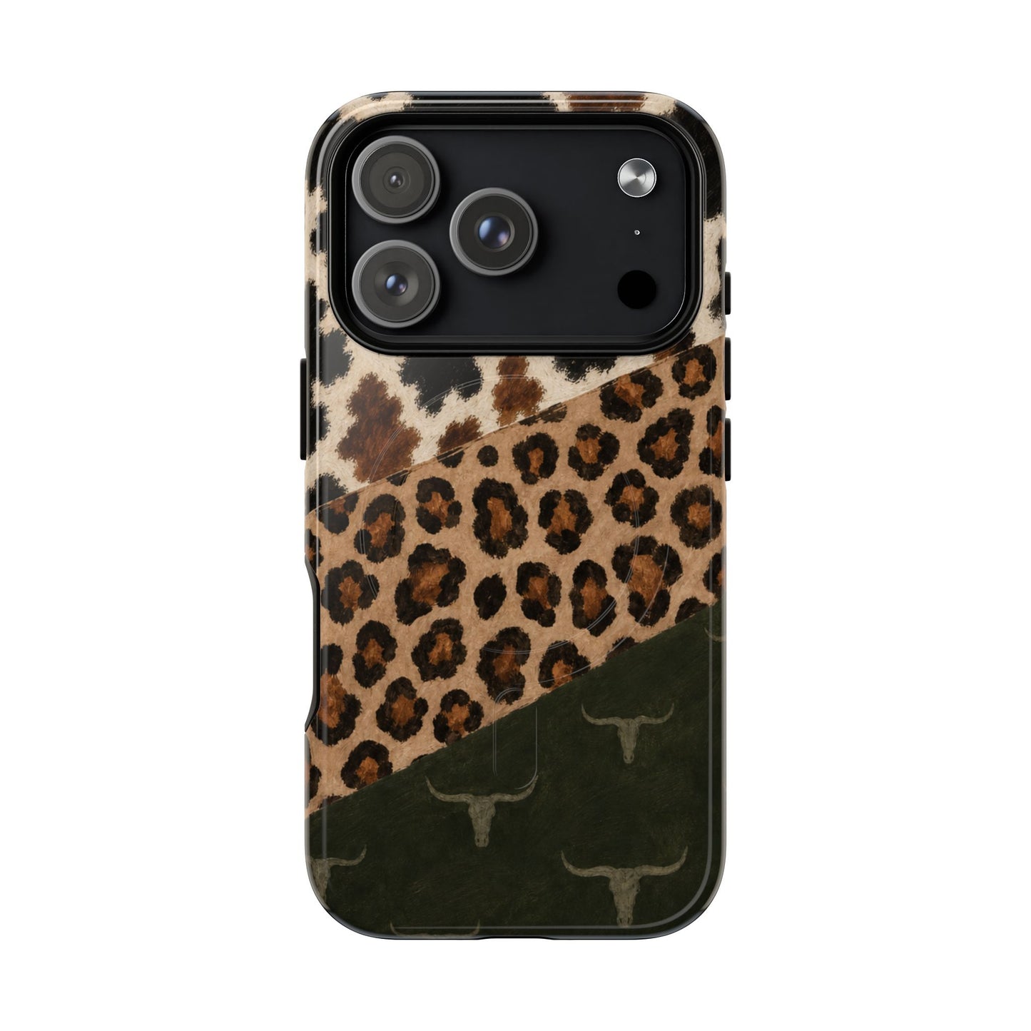 Leopard Longhorn Magnetic Case