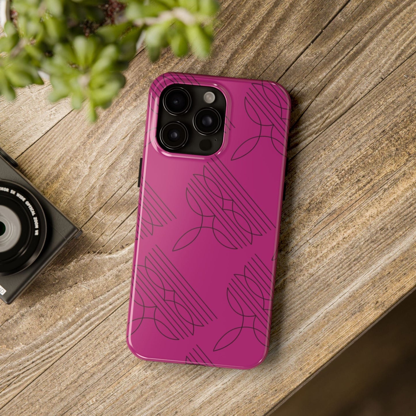 Boot Stitch Pattern Phone Case-Pink