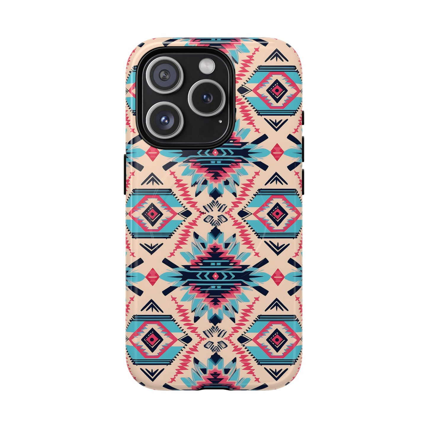 Pink Blue Aztec Magnetic Case