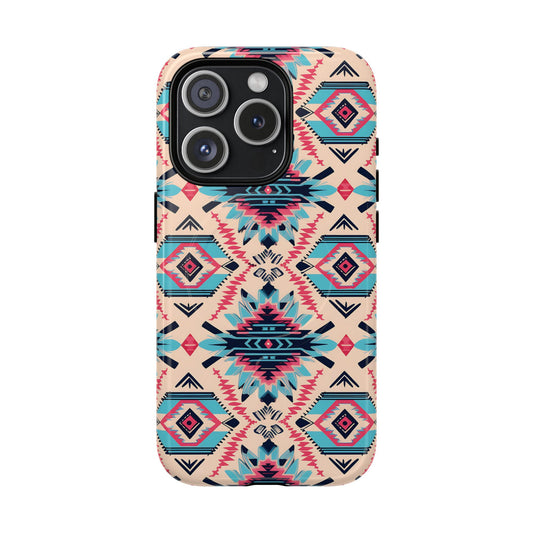 Pink Blue Aztec Magnetic Case