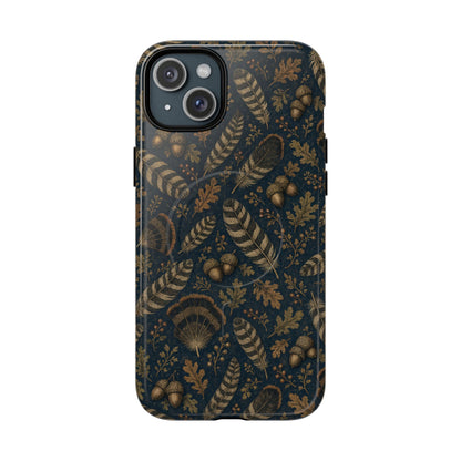 Navy Feathers Magnetic Case