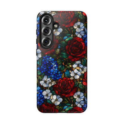 Patriotic Floral Glass Tough Case