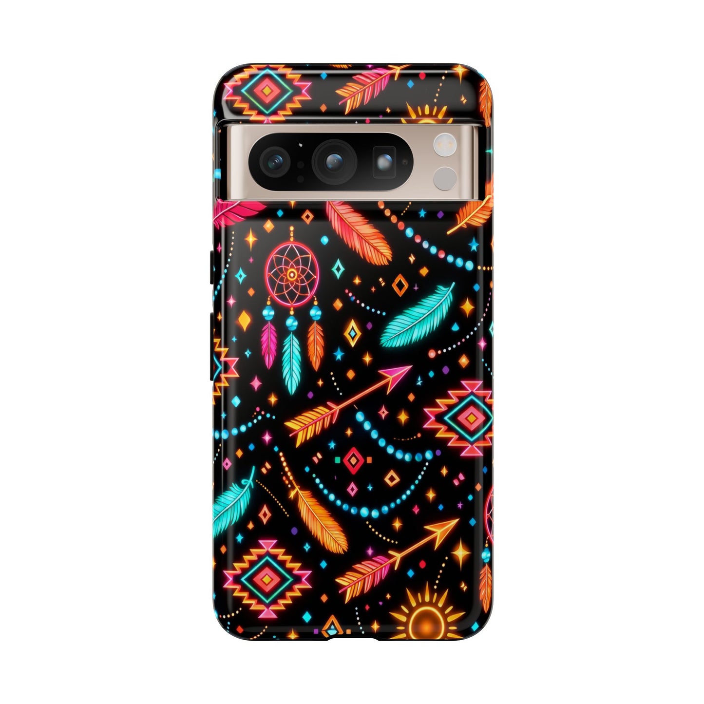 Neon Aztec Feather Tough Case
