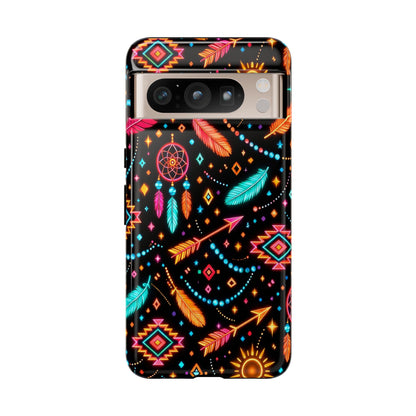 Neon Aztec Feather Tough Case