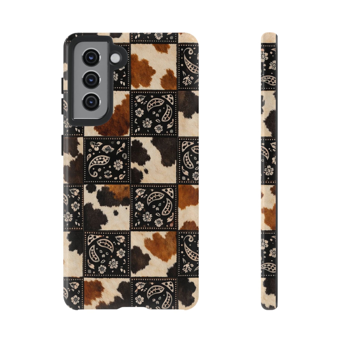 Cowhide Bandana Checkered Tough Case