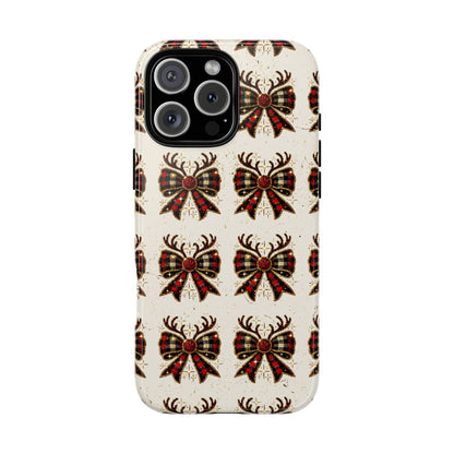Christmas Antlers + Bows Tough Case