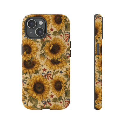 Patriotic Sunflowers Tough Case