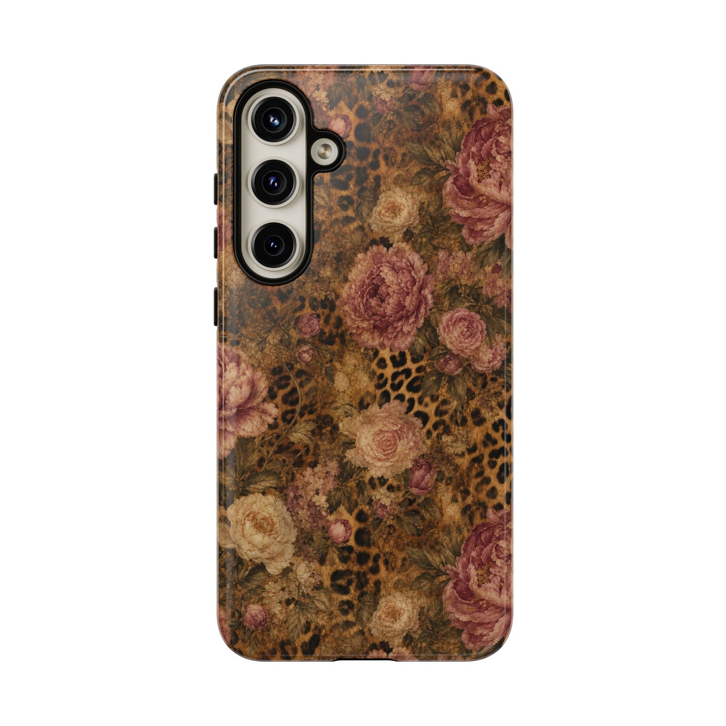 Leopard Floral Tough Case