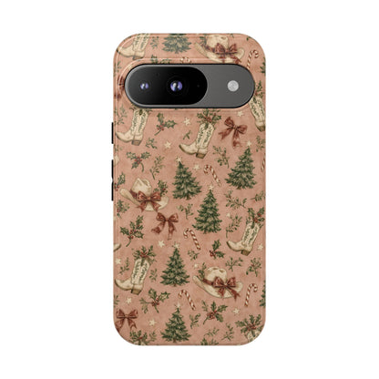 Pink Cowgirl Christmas Tough Case