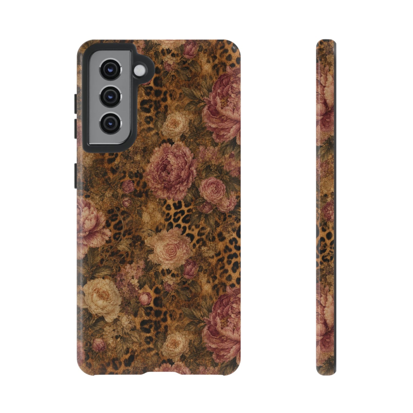 Leopard Floral Tough Case