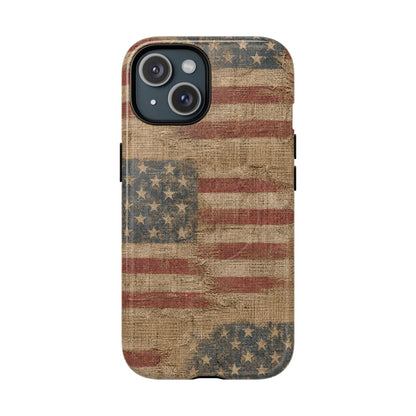 Burlap Flag Magnetic Case