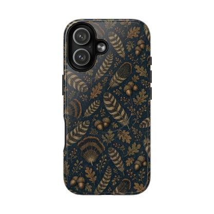 Navy Feathers Magnetic Case