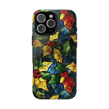 Stained Glass Holly Magnetic Case