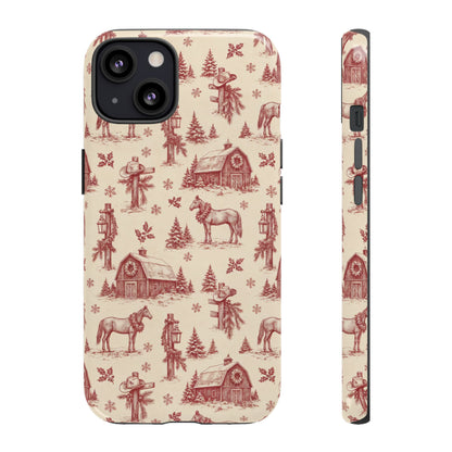 Christmas Toile Tough Case