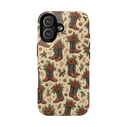 Poinsettia Boots Magnetic Case