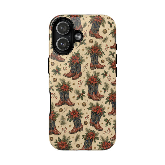 Poinsettia Boots Magnetic Case