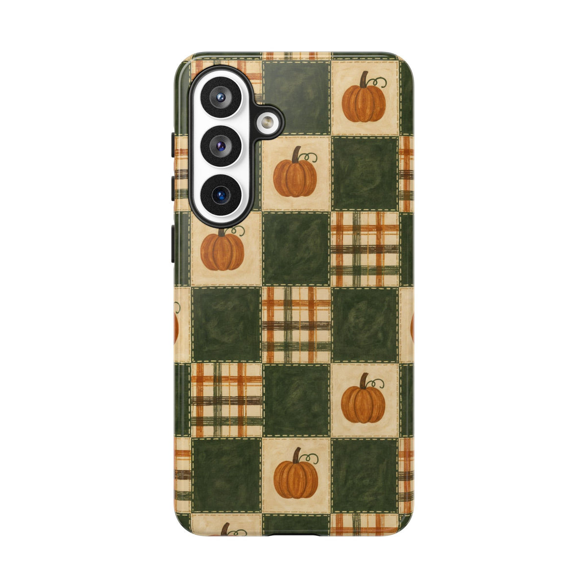 Pumpkin Check Quilt Tough Case