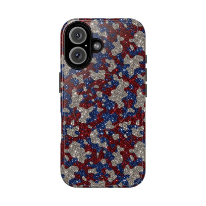 USA Cowhide Glitter Magnetic Case