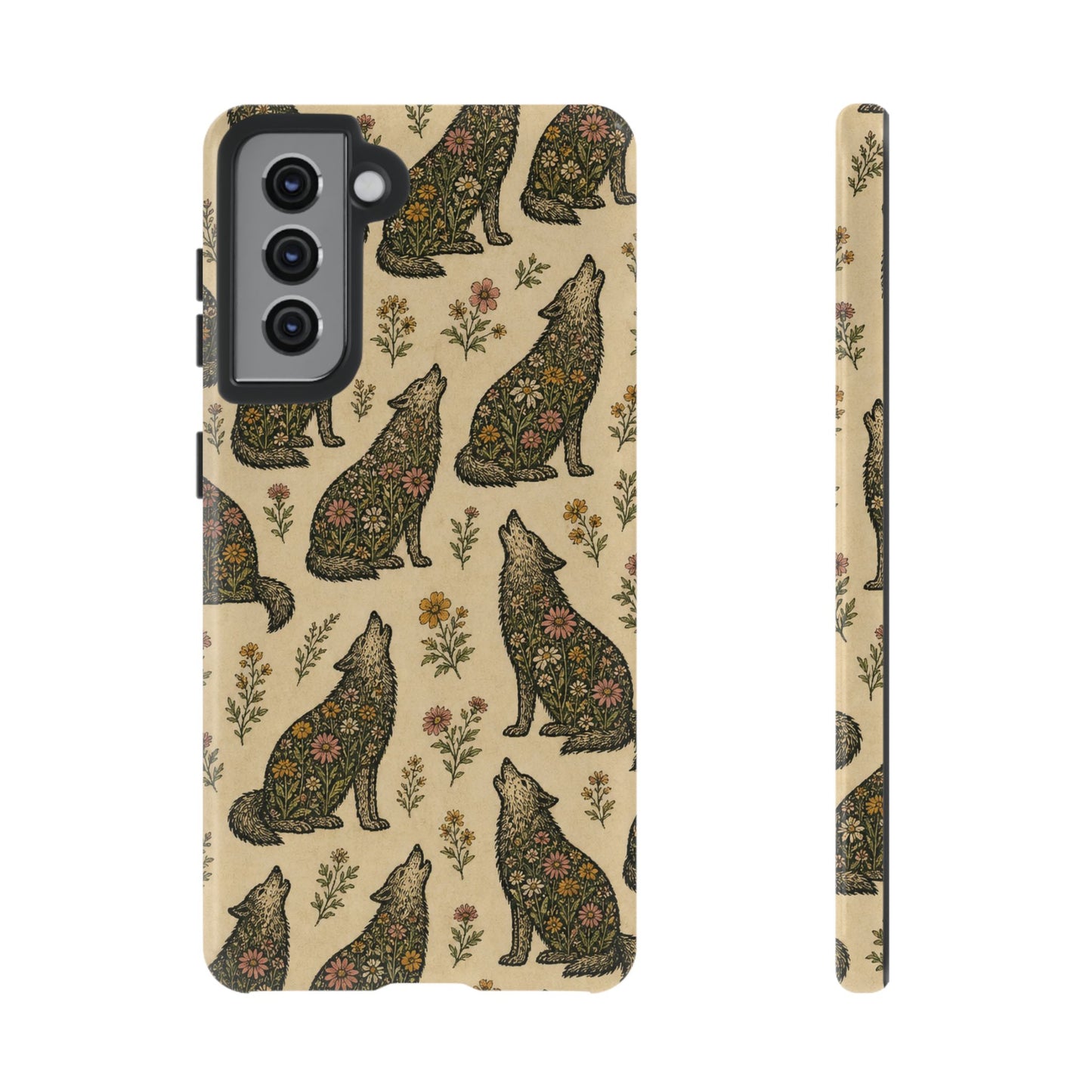Floral Wolf Tough Case