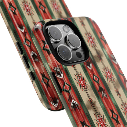Christmas Aztec Stripes Tough Phone Case