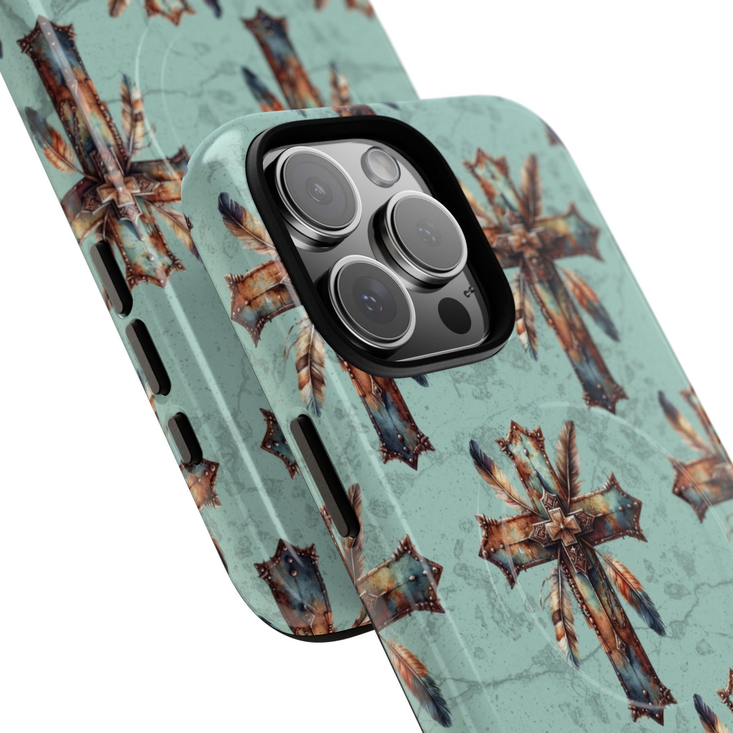 Crosses And Feathers Magnetic Case