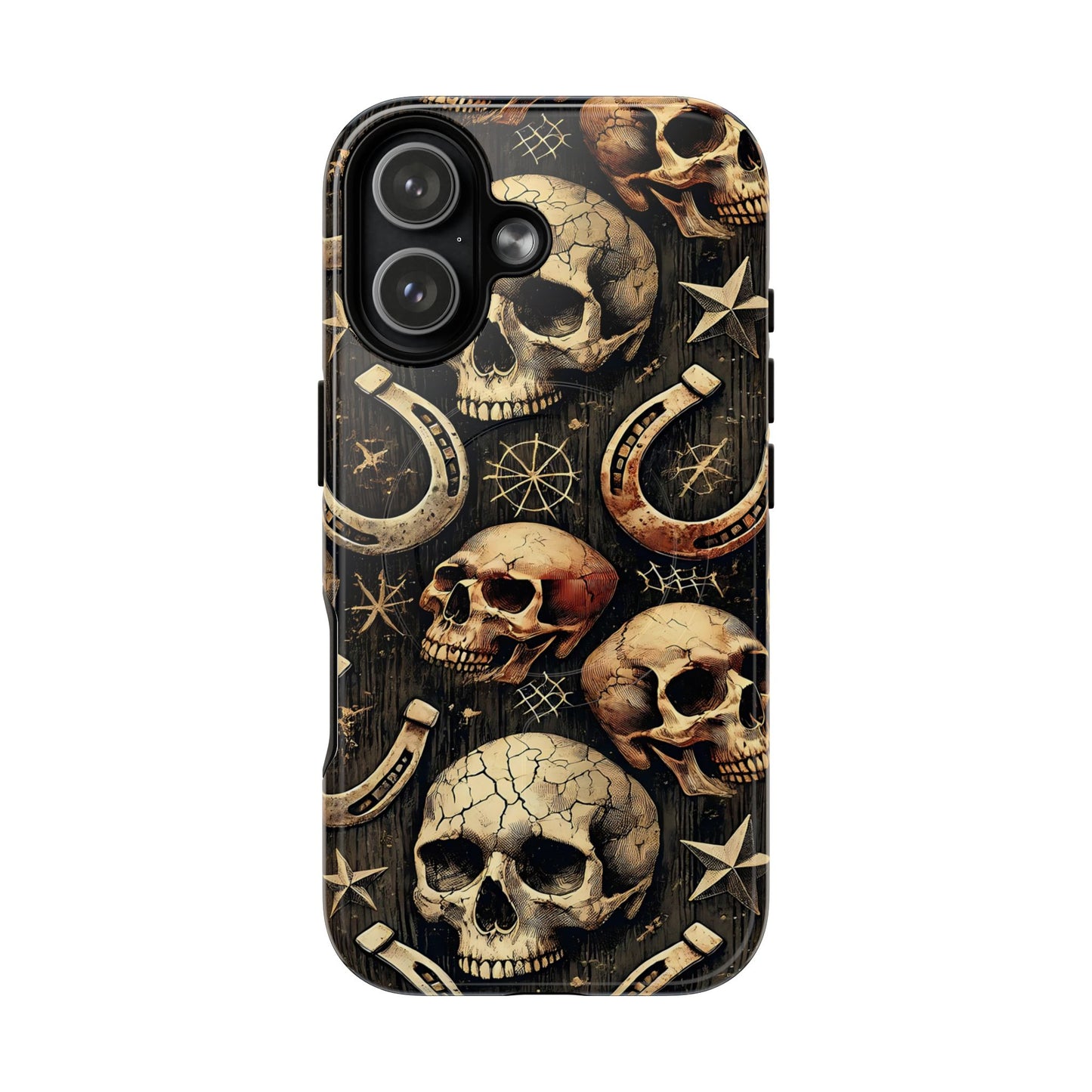 Skulls Horseshoes Dark Magnetic Case