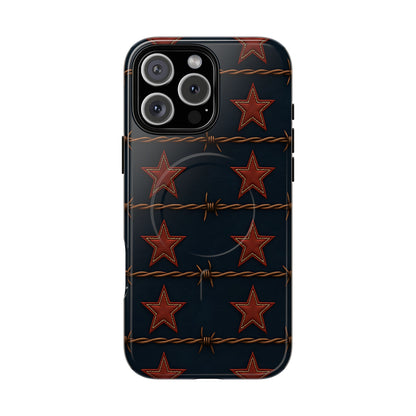 Red Stars + Barbed Wire Magnetic Case