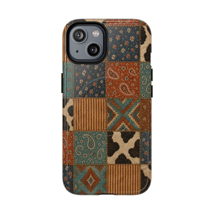 Turquoise Patchwork Magnetic Case