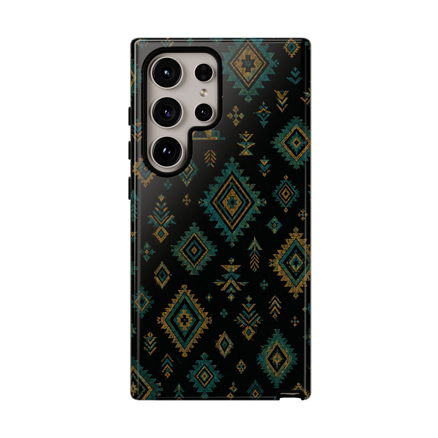Turquoise Gold Aztec Tough Case