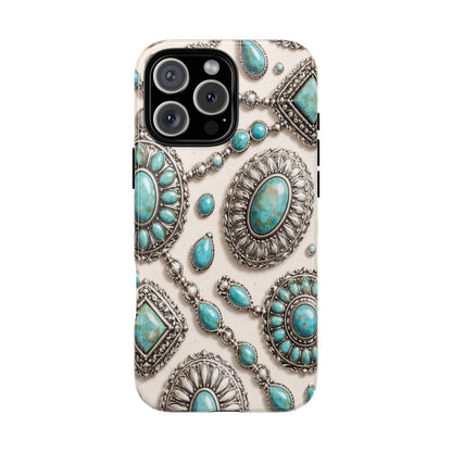 Turquoise Silver Concho Tough Case