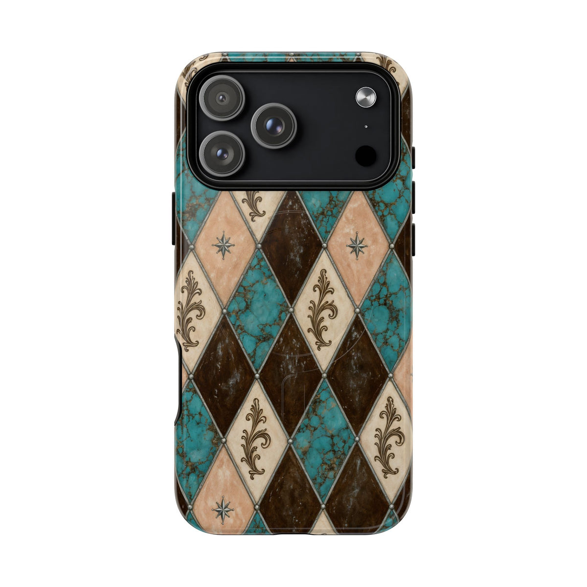 Turquoise Harlequin Magnetic Case