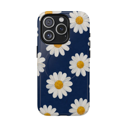 Navy Daisy Magnetic Case