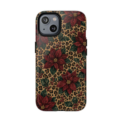Leopard Poinsettia Magnetic Case