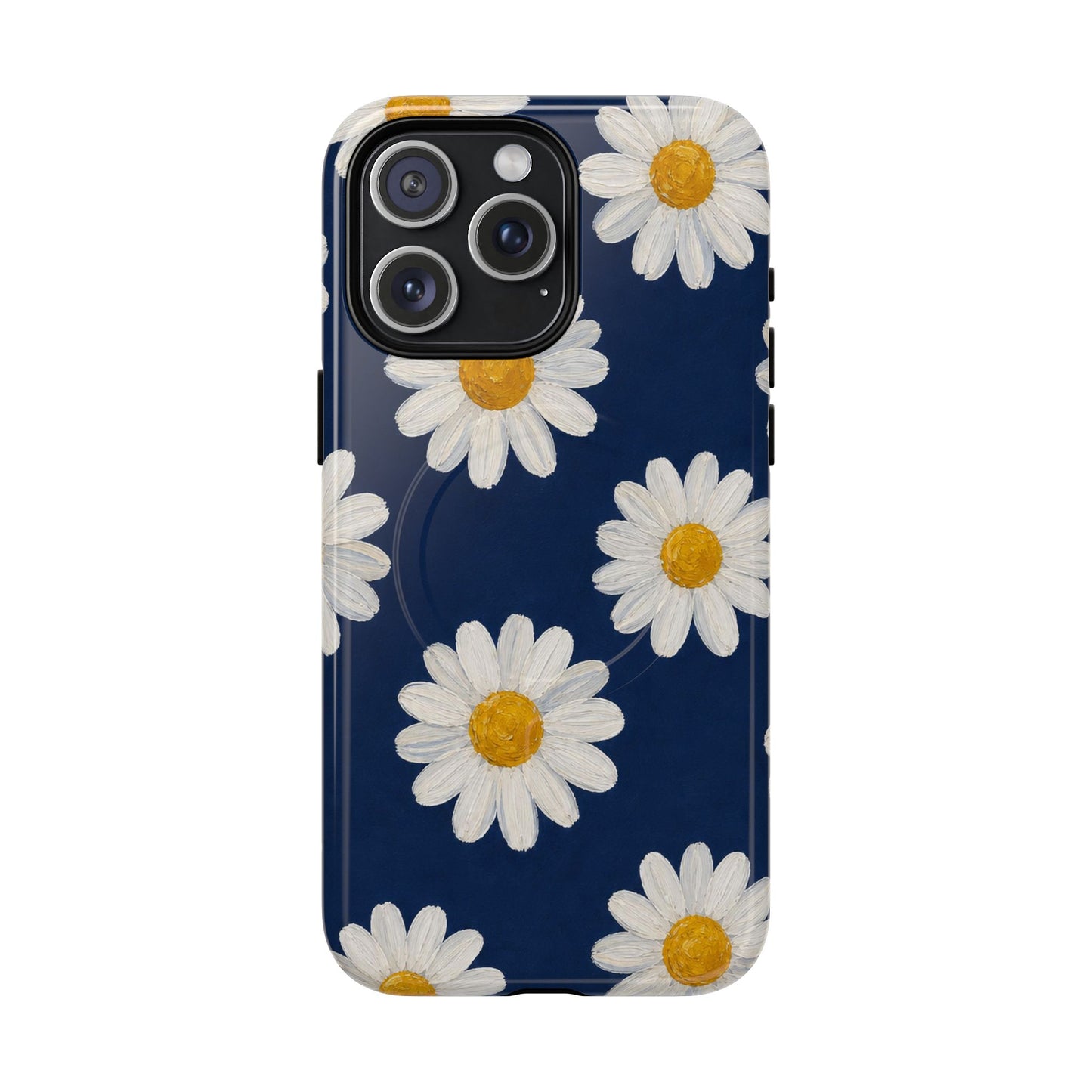 Navy Daisy Magnetic Case