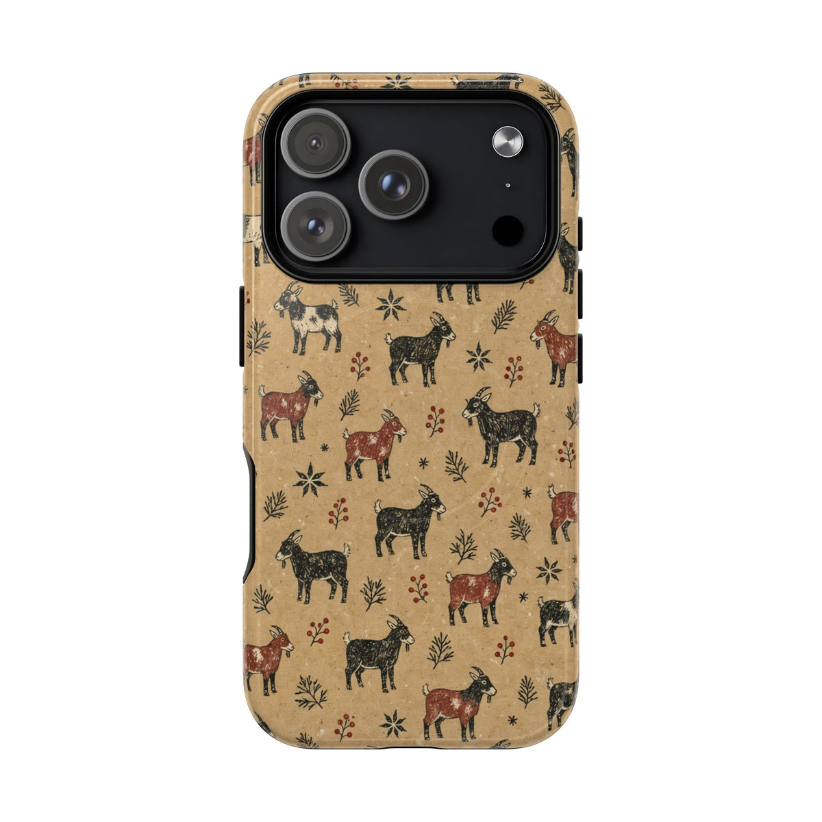 Linocut Goats Magnetic Case