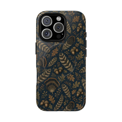 Navy Feathers Magnetic Case