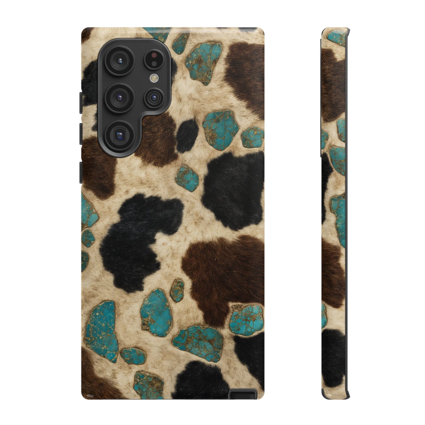 Turquoise Cowhide Tough Case