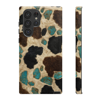 Turquoise Cowhide Tough Case