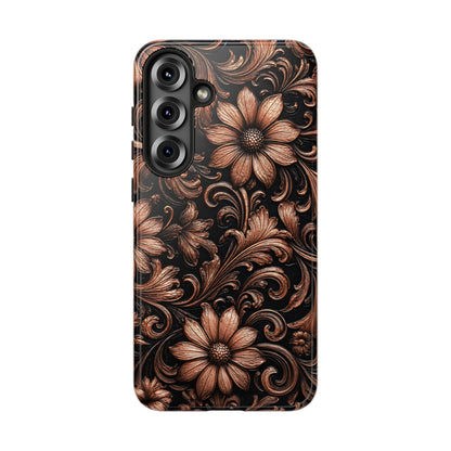 Rose Gold Floral Tough Case
