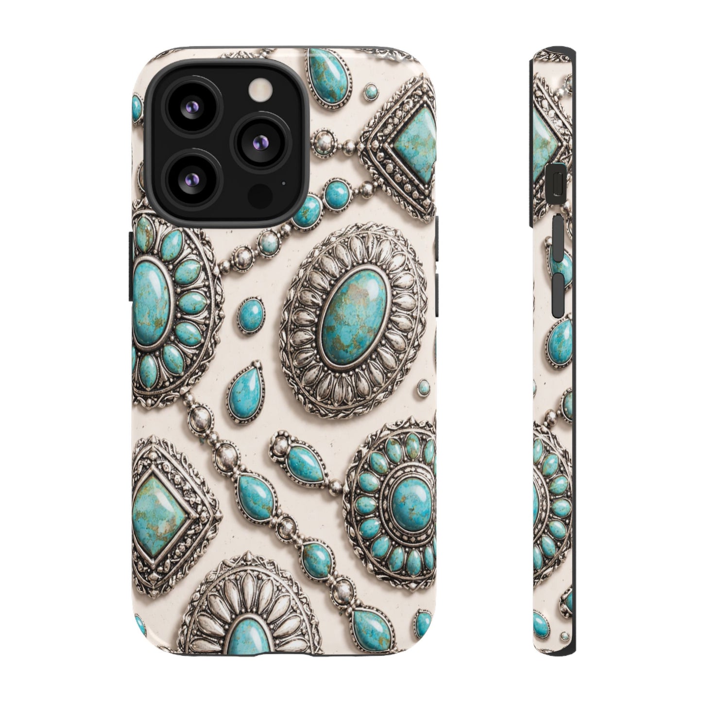 Turquoise Silver Concho Tough Case