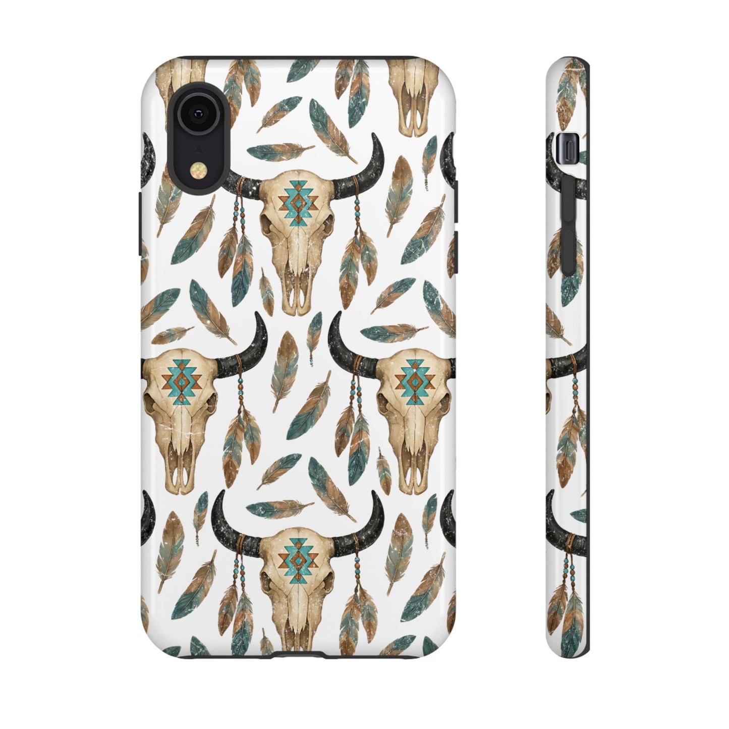 Aztec Feather Skull Tough Case