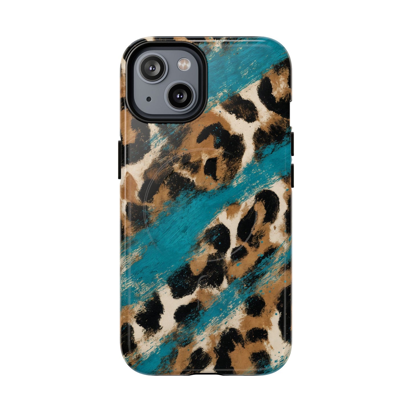 Turquoise Leopard Magnetic Case