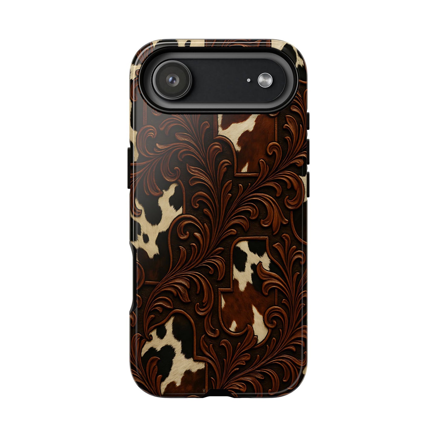 Faux Tooled Cowhide Tough Phone Case