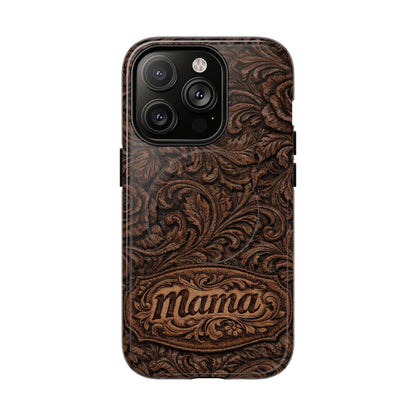 Carved Floral Mama Magnetic Case