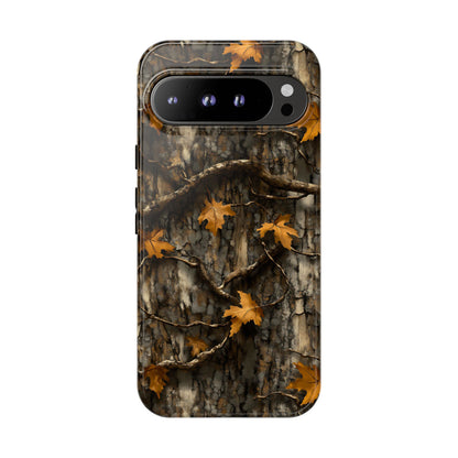 Orange Leaf Tree Camo Phone Case