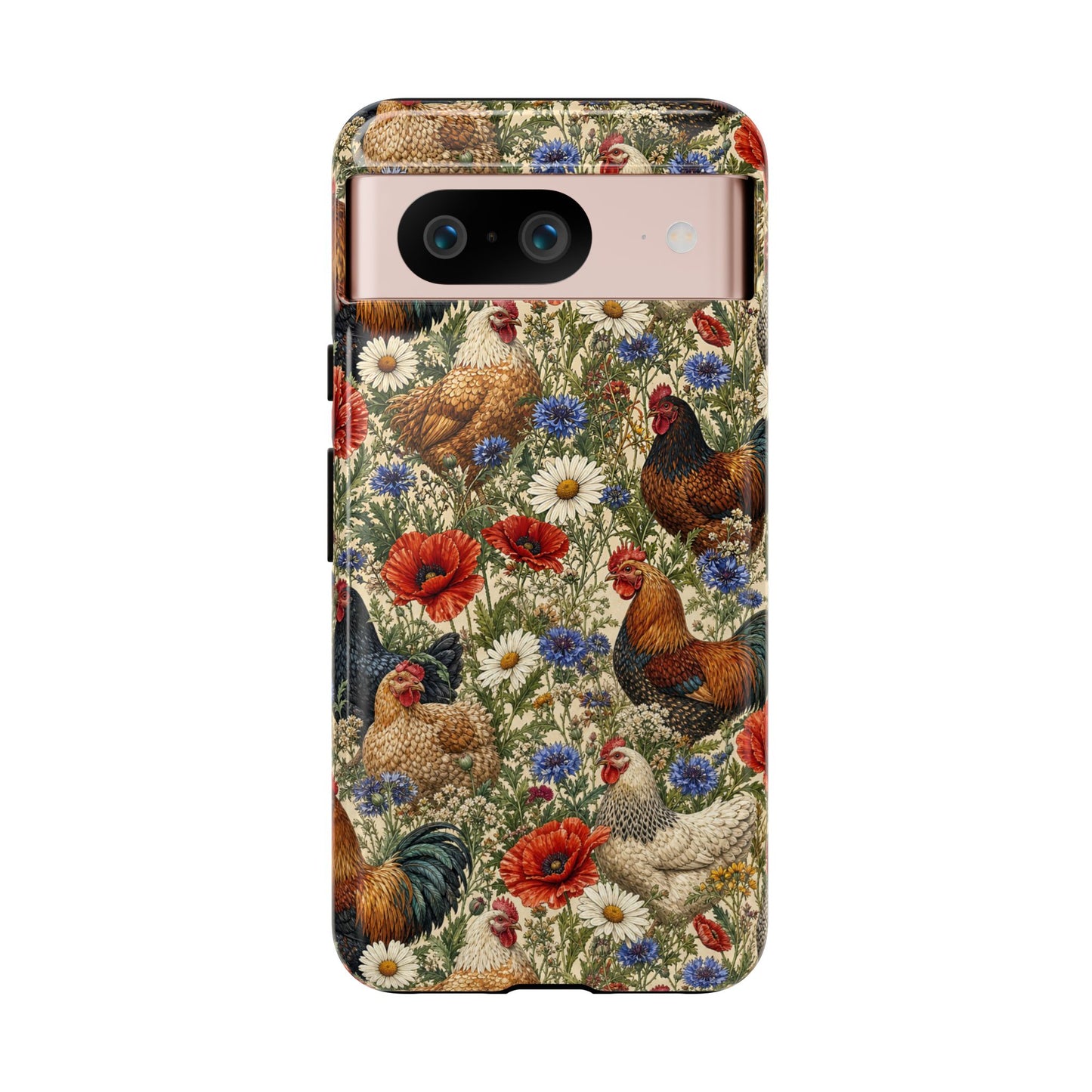 Patriotic Floral Chickens Tough Case